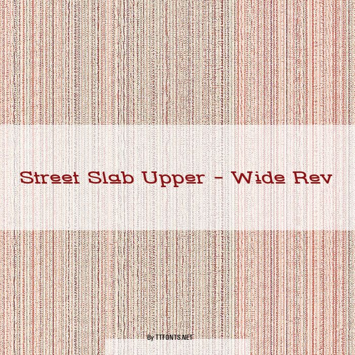 Street Slab Upper - Wide Rev example